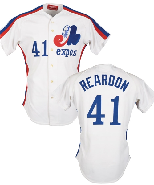 Jeff Reardons 1983 Montreal Expos Signed Game-Worn Jersey with His Signed LOA For Charity