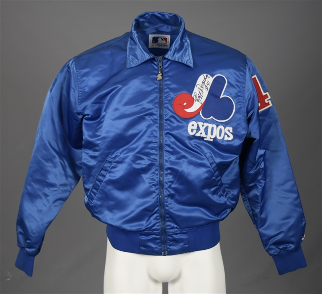 Jeff Reardons 1980s Montreal Expos Signed Warm-Up Jacket with His Signed LOA For Charity