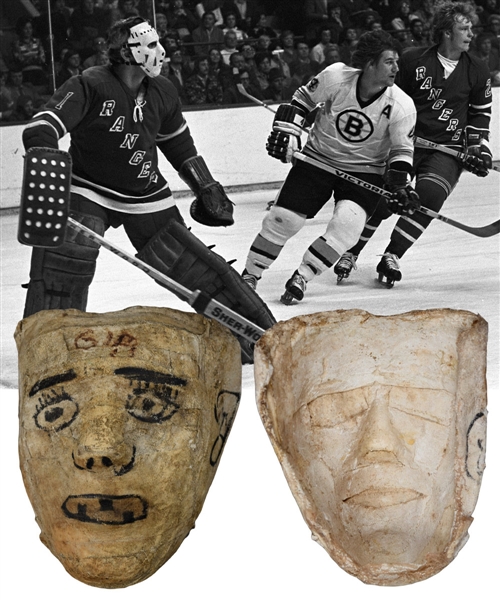 Ed Giacomins Original New York Rangers Ernie Higgins Goalie Mask Mold with Great Provenance