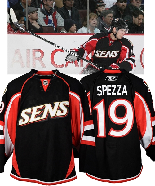 Jason Spezzas 2008-09 Ottawa Senators Game-Worn Third Jersey - Photo-Matched!