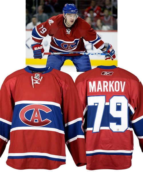 Andrei Markovs 2008-09 Montreal Canadiens "1915-16" Centennial Game-Worn Jersey - Photo-Matched! 