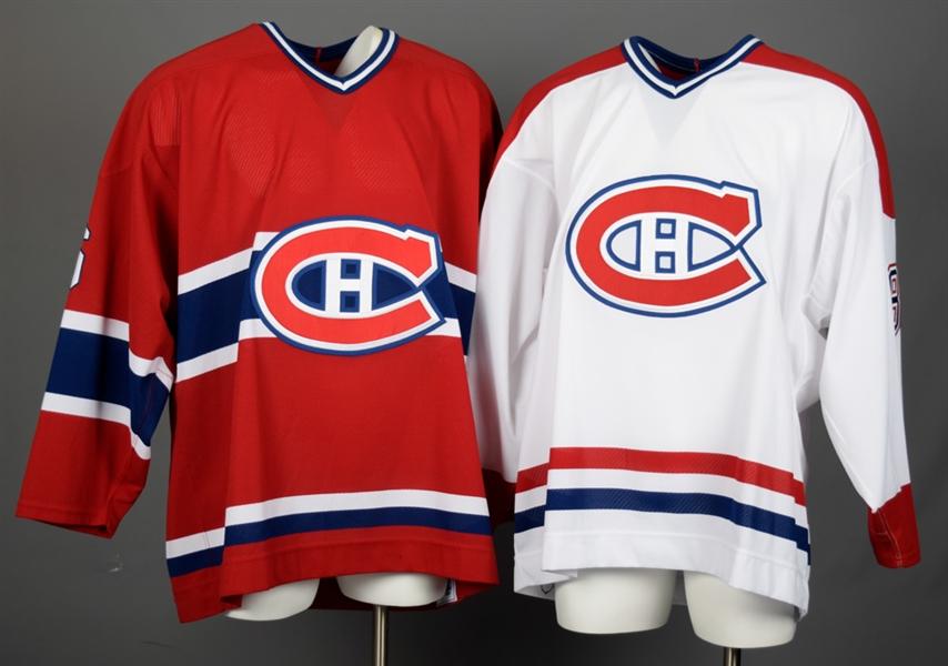 Jonathan Ferlands 2006-07 Montreal Canadiens Game-Issued Home and Away Jerseys with Team LOAs
