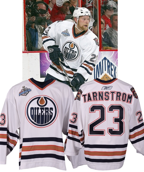 Dick Tarnstroms 2005-06 Edmonton Oilers Game-Issued Stanley Cup Finals Jersey with LOA
