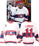 Yvon Lamberts 2003 Heritage Classic Montreal Canadiens MegaStars Signed Warm-Up Worn Jersey with Team LOA