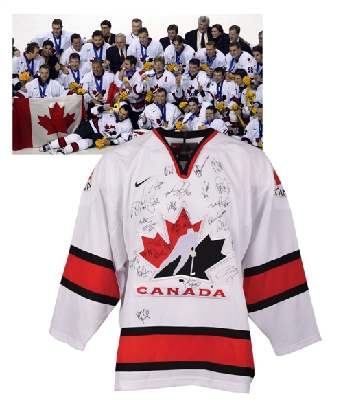 Team Canada 2002 Salt Lake City Olympics Team-Signed Jersey by 25+ - Gold Medal Winners!