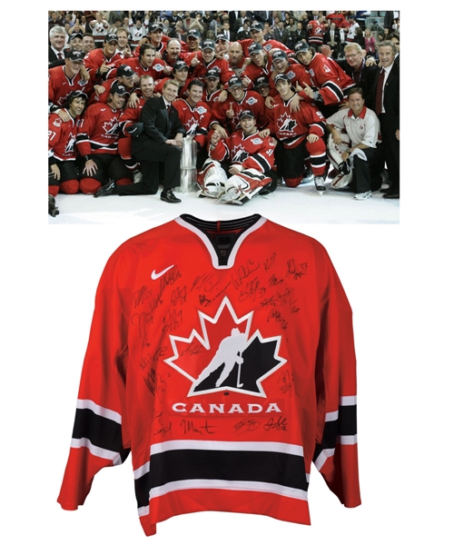 Team Canada 2004 World Cup of Hockey Team-Signed Jersey by 25+ - Tournament Champions!