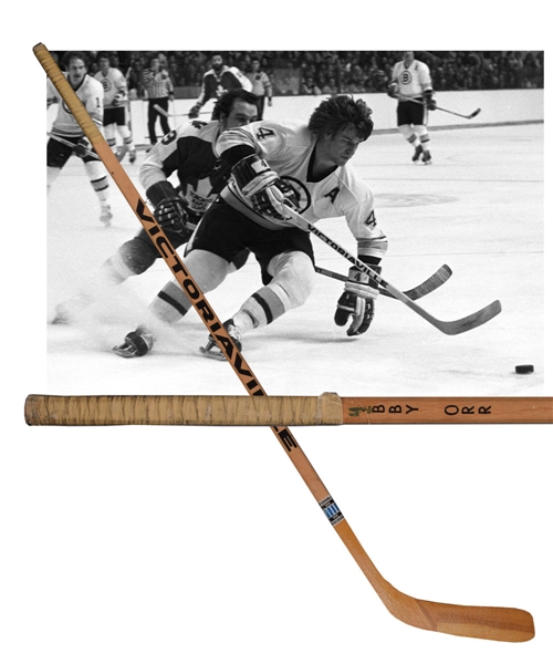 Bobby Orrs Mid-1970s Boston Bruins Victoriaville Game-Used Stick