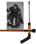 Harry Lumleys Late-1940s Detroit Red Wings Signed Northland Game-Used Stick with LOA