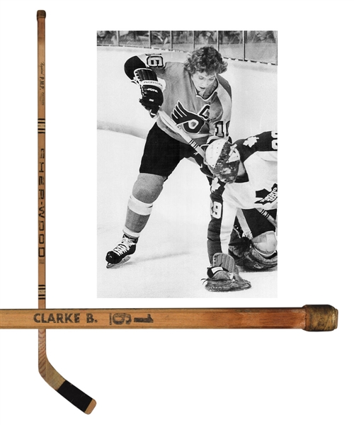 Bobby Clarkes Mid-1970s Philadelphia Flyers Sher-Wood Game-Used Stick