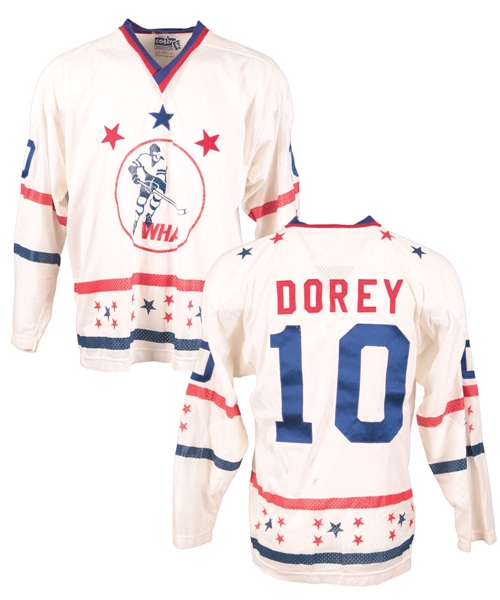 Jim Doreys 1972-73 WHA All-Star Game "East All-Stars" Game-Worn Jersey from Family with LOA