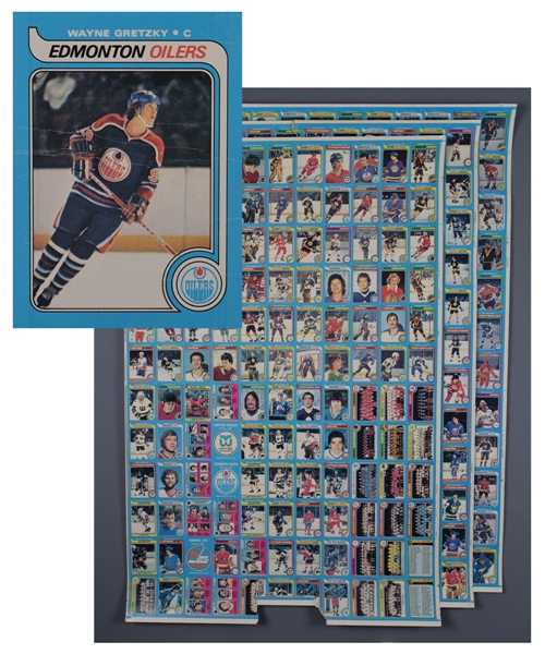 1979-80 O-Pee-Chee Hockey Uncut Sheets (3) - Complete 396-Card Set with Wayne Gretzky Rookie Card