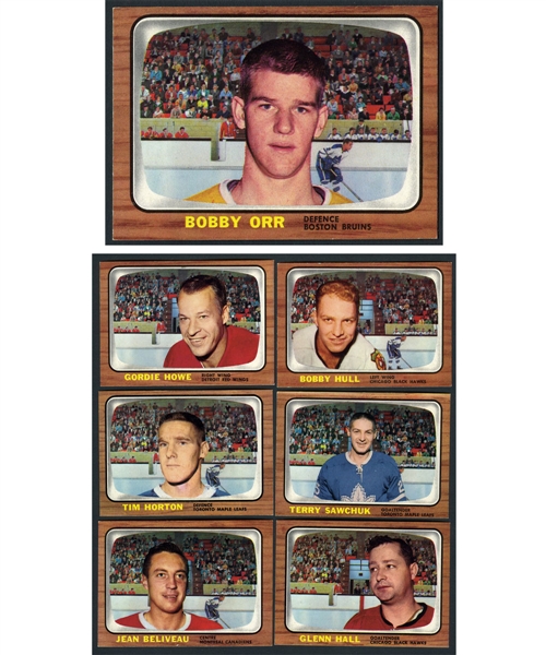 1966-67 Topps Hockey Complete 132-Card Set with Bobby Orr RC