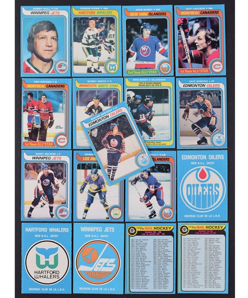 1979-80 O-Pee-Chee Hockey Near Complete Set (394/396) with Wayne Gretzky Rookie Card