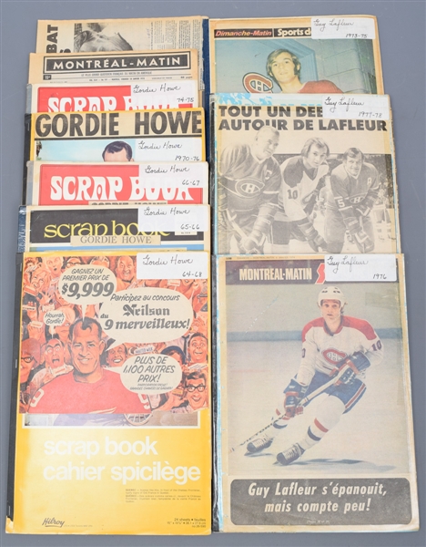 Vintage 1950s/1970s Hockey and Other Sports Scrapbook Collection of 21