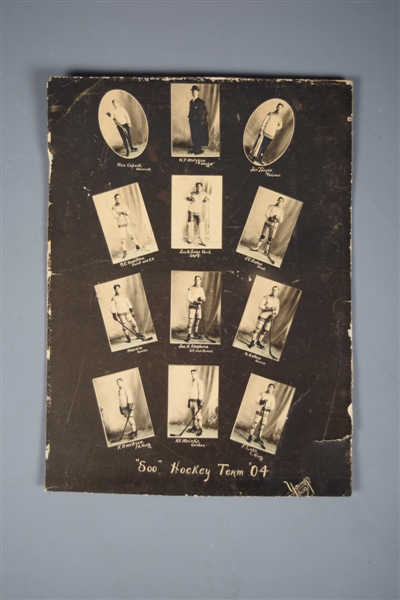 American "Soo" Hockey Team 1904 Rare Studio Montage (11" x 15") 