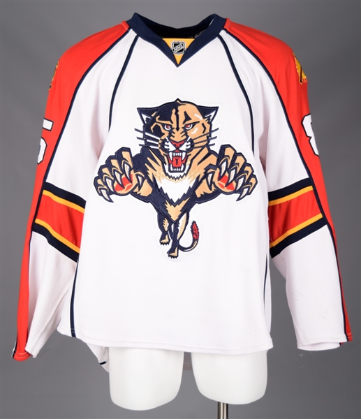 Rostislav Oleszs 2007-08 Florida Panthers Game-Worn Jersey with Team LOA 
