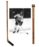 Jean Beliveaus Late-1960s Montreal Canadiens Victoriaville Game-Used Stick