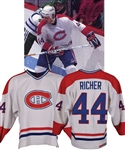 Stephane Richers 1986-87 Montreal Canadiens Game-Worn Jersey - 20+ Team Repairs! - Photo-Matched!