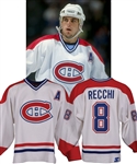 Mark Recchis 1998-99 Montreal Canadiens Game-Worn Alternate Captains Jersey - Photo-Matched!