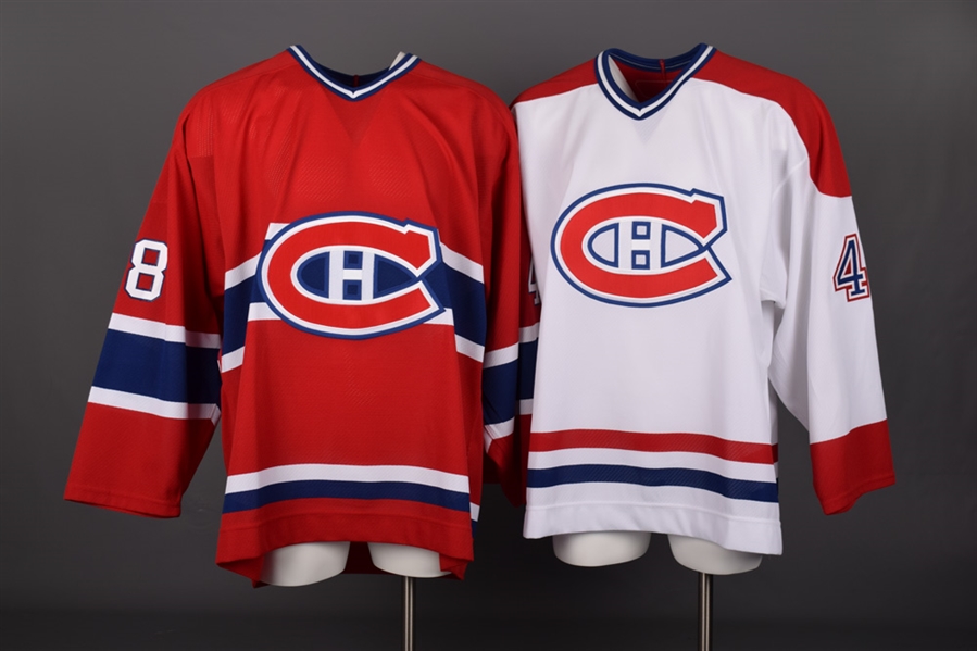 Michael Lamberts 2006-07 Montreal Canadiens Game-Issued Home and Away Jerseys with Team LOAs