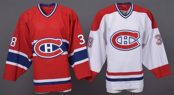 Dan Jancevskis 2006-07 Montreal Canadiens Game-Issued Home and Away Pre-Season Jerseys with Team LOAs