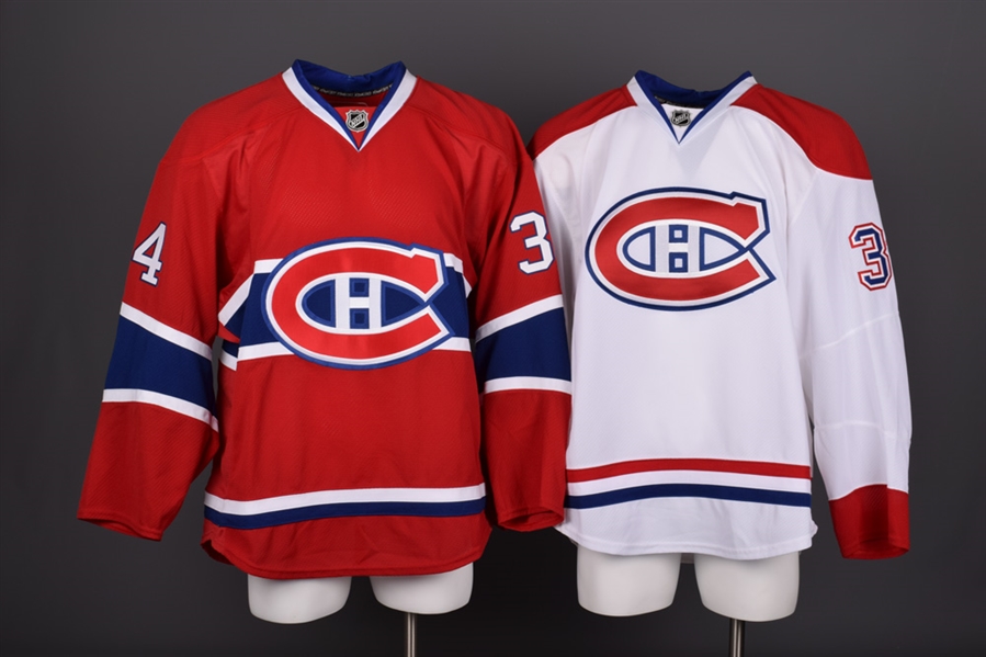 Nigel Dawes 2010-11 Montreal Canadiens Game-Worn Away and Game-Issued Home Jerseys with Team LOAs