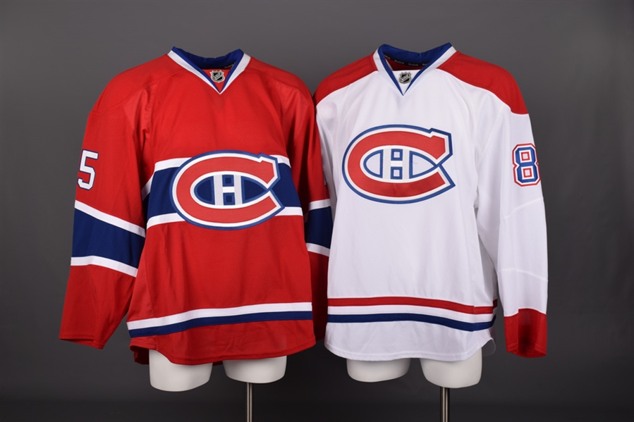 Morgan Ellis 2012-13 Montreal Canadiens Game-Issued Home and Away Jerseys with Team LOAs