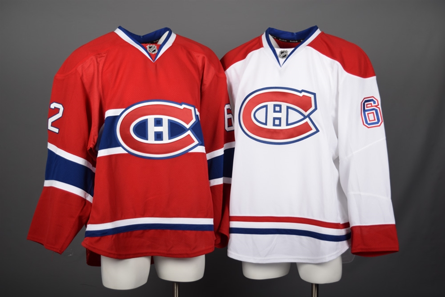 Bobby Sheas 2014-15 Montreal Canadiens Game-Issued Home and Away Jerseys with Team LOAs