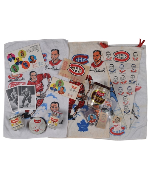 1960-61 to 1967-68 York Peanut Butter Hockey Master Collection with Jars, Cards, Transfers, Towels and More!