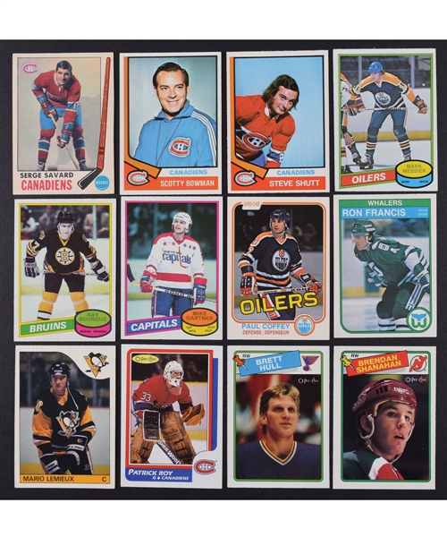 1970s/1980s O-Pee-Chee Hockey Rookie Card Collection of 20 Including Messier, Lemieux, Bourque and Roy