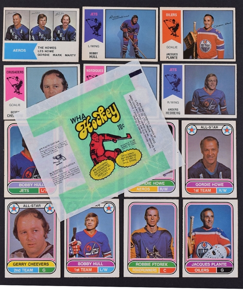 1974-75 to 1977-78 O-Pee-Chee WHA Hockey Complete Card Sets (4) Including Wrappers