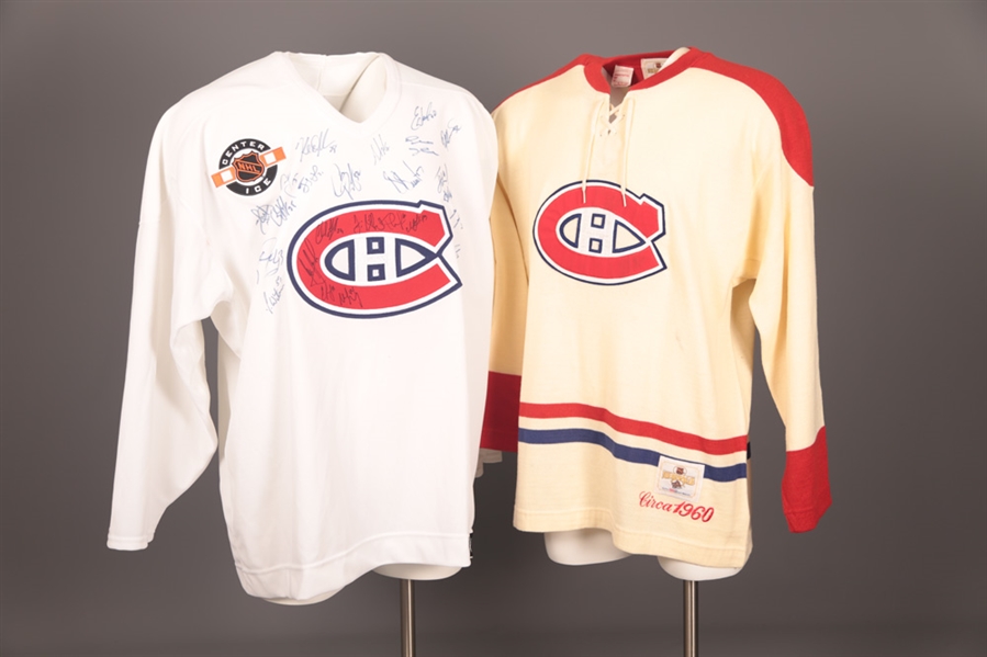 Montreal Canadiens Signed/Multi-Signed Jersey Collection of 3 Plus 1960 "Heritage" CCM Jersey