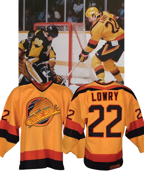 Dave Lowrys 1987-88 Vancouver Canucks Game-Worn Jersey