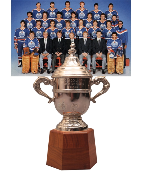 Edmonton Oilers 1983-84 Clarence Campbell Bowl Championship Trophy with LOA