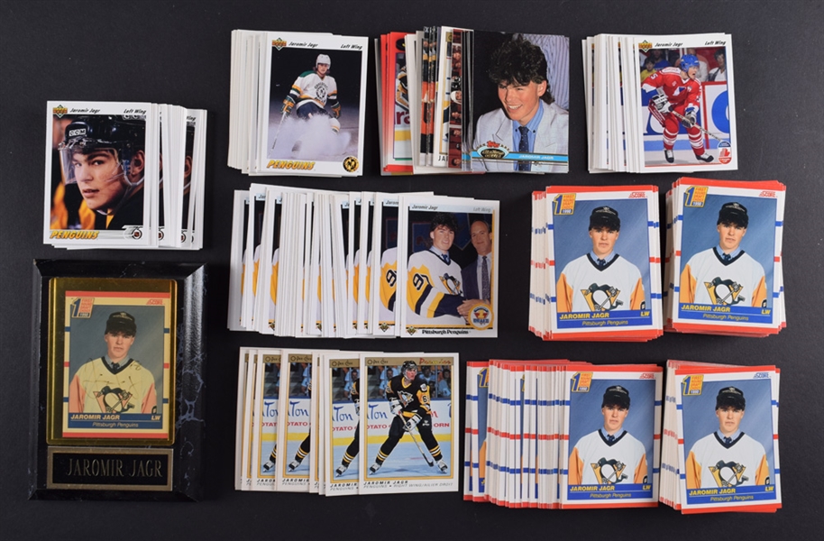 Jaromir Jagr Hockey Card Collection of 450+ - Hundreds of Rookie Cards!
