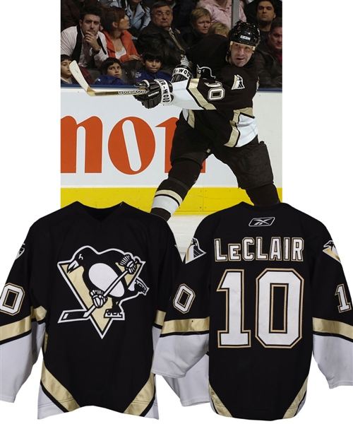 John LeClairs 2005-06 Pittsburgh Penguins Game-Worn Jersey with Team LOA