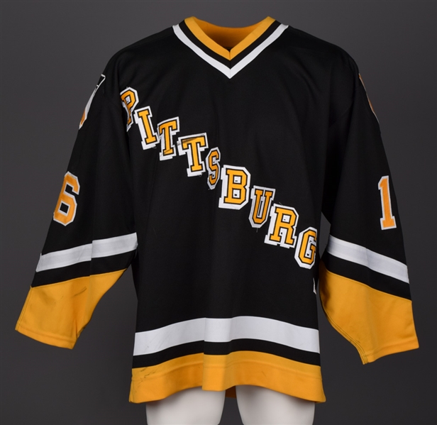 Joe Dziedzics 1995-96 Pittsburgh Penguins Game-Worn Rookie Season Jersey
