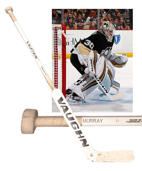 Matt Murrays 2015-16 Pittsburgh Penguins Vaughn Game-Used Rookie Season Stick with COA