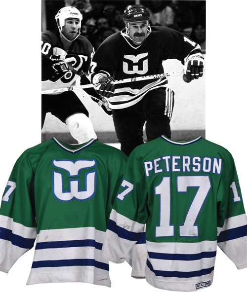 Brent Petersons 1987-89 Hartford Whalers Game-Worn Jersey