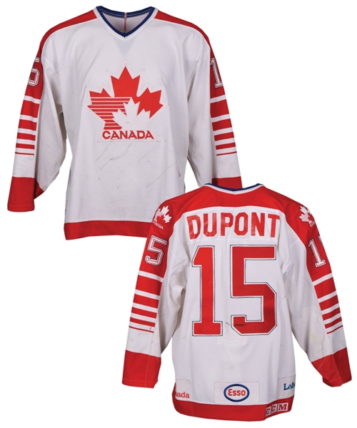 George Duponts 1992-93 Team Canada National Team Game-Worn Jersey