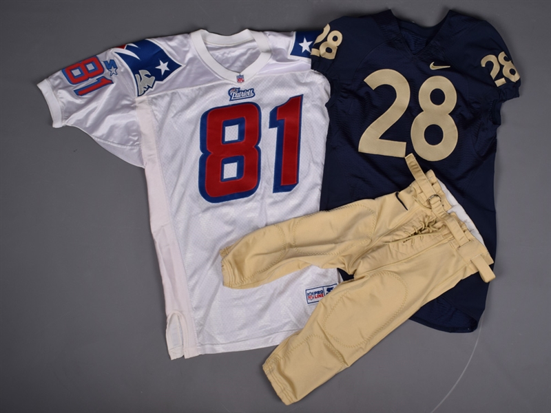 Hason Grahams 1997 New England Patriots Game-Worn Jersey and Roy Lewis 2007 NCAA University of Washington Game-Worn Jersey and Pants