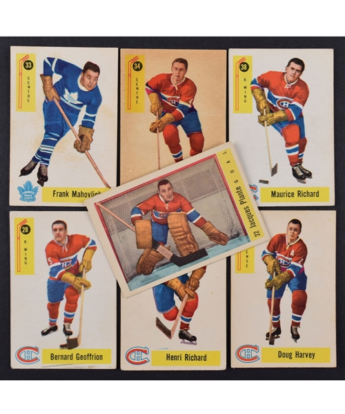 1958-59 Parkhurst Hockey Near Complete Set (49/50) + Extras (10)