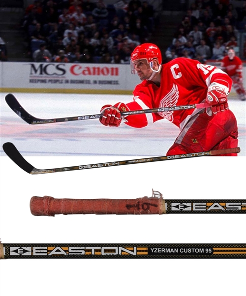 Steve Yzermans 1999-2000 Detroit Red Wings Signed Easton T-Flex Game-Used Stick