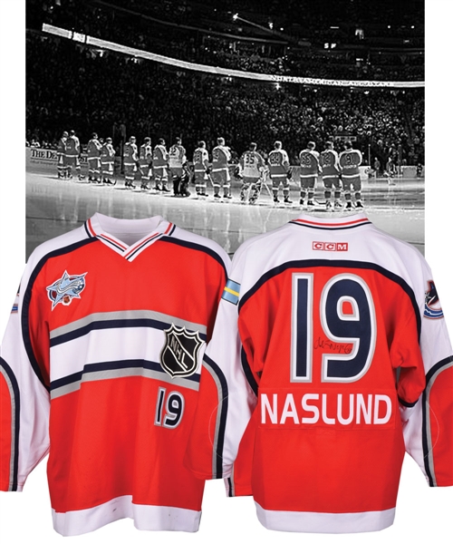 Markus Naslunds 2001 NHL All-Star Game World Team Signed Game-Worn Jersey with NHLPA COA