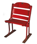 Chicago Stadium Red Single Seat Signed by Tony Esposito, Bobby Hull and Pierre Pilote