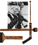 Gerry Cheevers Mid-1970s Boston Bruins Signed Northland Game-Used Stick with LOA