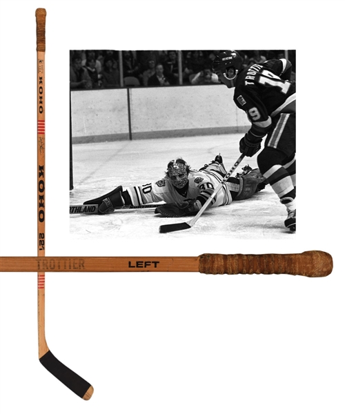 Bryan Trottiers Late-1970s New York Islanders Signed Koho Game-Used Stick