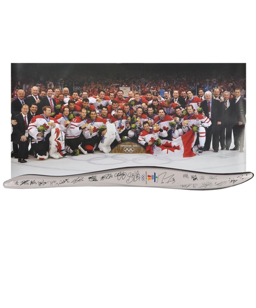 Vancouver 2010 Winter Olympics Official Relay Torch (37”) Team-Signed by Team Canada Mens Hockey Gold Medalists