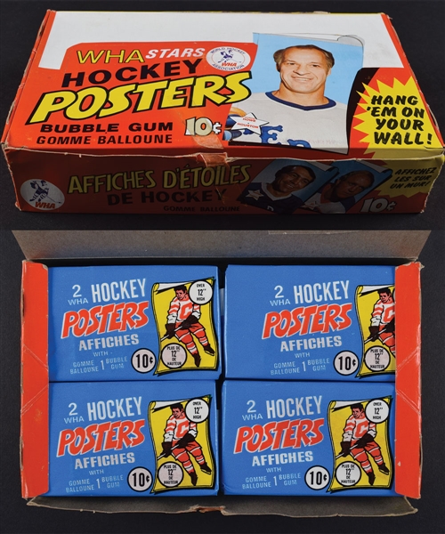 1973-74 O-Pee-Chee Hockey WHA Posters Box (36 Unopened Packs)