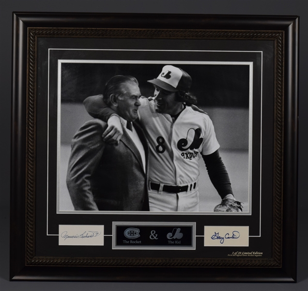 Maurice Richard and Gary Carter "The Rocket and The Kid" Dual-Signed Limited-Edition Framed Display #3/20 (28" x 30")